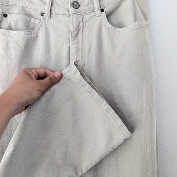 Aiosaku Willoa 99% Organic Cotton Slightly Flared Ecru Denim ~ Size 29 - Picture 6 of 12